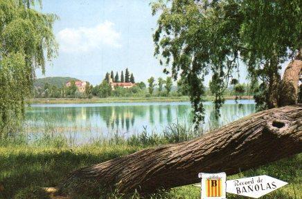 POSTAL PV01589: Lago e iglesia de Porqueras, Bañolas