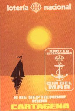 POSTAL PV01910: Publicidad Loteria Nacional sorteo extraordinario Dia del Mar 1980