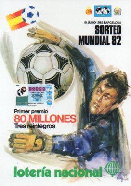 POSTAL PV01915: Publicidad Loteria Nacional Mundial 82 19 junio 1982