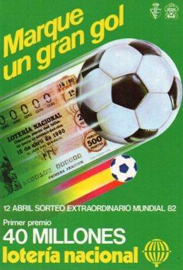 POSTAL PV01905: Publicidad Loteria Nacional Sorteo extraordinario Mundial 82 12 abril