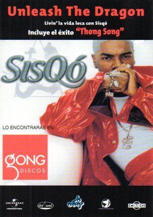 POSTAL PV01966: Publicidad Sisqo en Gong Discos