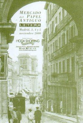 POSTAL PV01796: Publicidad Mercado del Papel Antiguo noviembre 2000