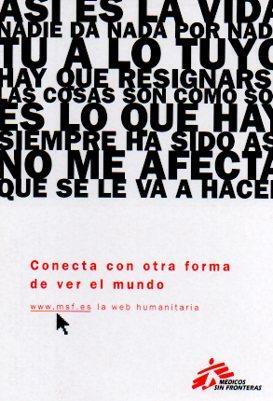POSTAL PV01752: Publicidad Medicos sin fronteras