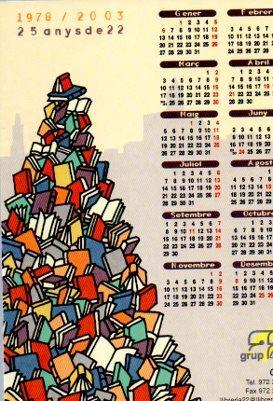 POSTAL PV01847: Publicidad Grup 22 llibres 25 anys 1978-2003