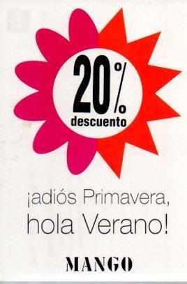 POSTAL PV01857: Publicidad Mango 20% descuento