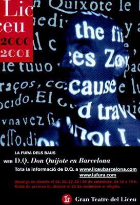 POSTAL PV01835: Publicidad Don Quijote en Barcelona Teatre del Liceu octubre 2000