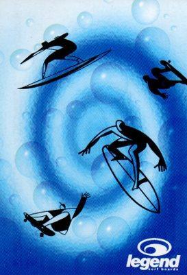 POSTAL PV01837: Publicidad Legend surf boards