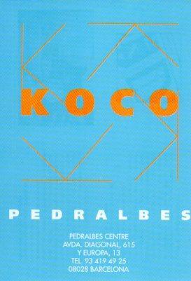 POSTAL PV01839: Publicidad Koco Pedralbes Centre