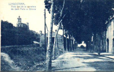 POSTAL PV03107: Llagostera vista desde la carretera de S. Feliu a Girona