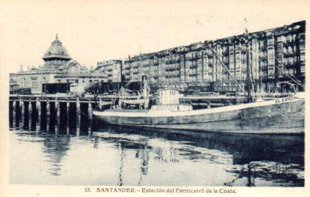 POSTAL PV03110: Estacion del Ferrocarril de la Costa en Santander
