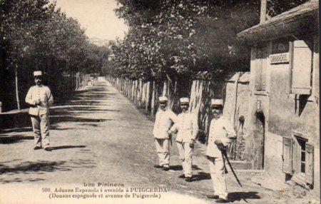 POSTAL PV03124: Aduana Española y Avenida a Puigcerda, Los Pirineos