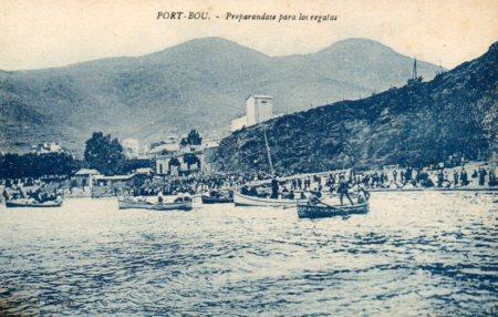 POSTAL PV03125: Preparandose para las regatas en Port Bou
