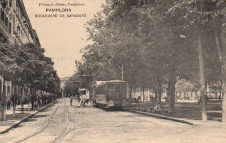 POSTAL PV03157: Boulevard de Sarasate, Pamplona
