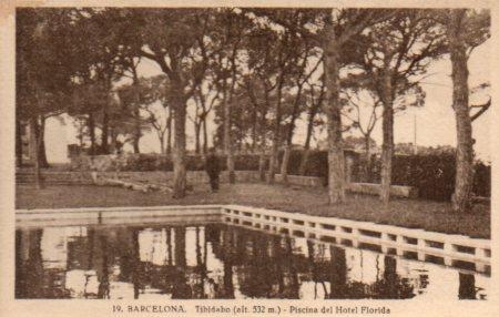 POSTAL PV03163: Piscina del Hotel Florida, Tibidabo Barcelona