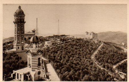 POSTAL PV03165: Parque y estacion radiotelefonica del Tibidabo, Barcelona