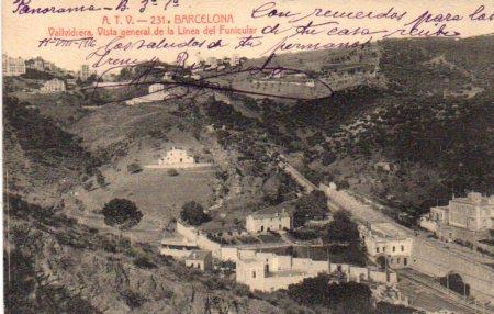 POSTAL PV03167: Vista de la Linea del Funicular en Vallvidrera