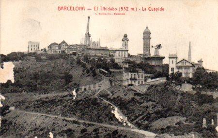 POSTAL PV03168: La Cuspide del Tibidabo, Barcelona