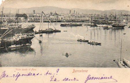 POSTAL PV03178: Puerto de Barcelona vista desde el Faro