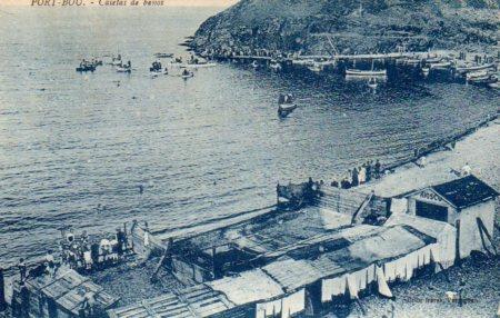 POSTAL PV03137: Casetas de baños en Port Bou