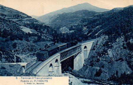 POSTAL PV03139: Puente de Planolas ferrocarril Transpirenaico