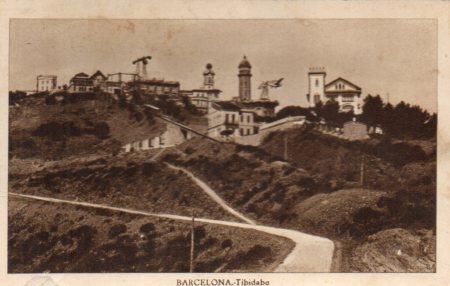 POSTAL PV03071: Vista general atracciones del Tibidabo, Barcelona