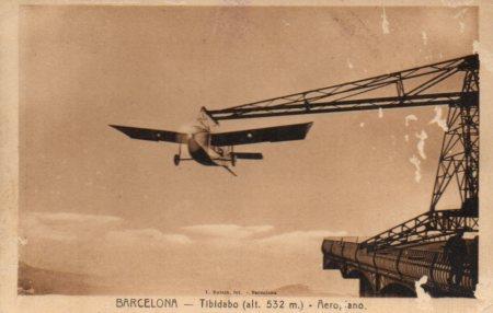 POSTAL PV03070: Detalle Aeroplano en el Tibidabo, Barcelona