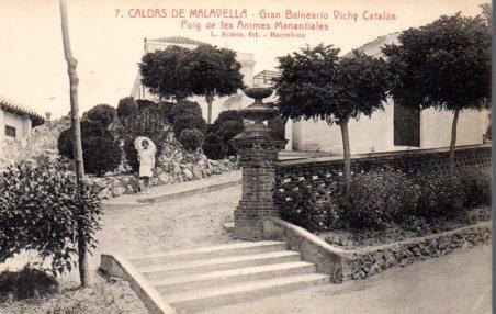 POSTAL PV03006: Balneario Vichy Catalan Puig de les Animes manantiales, Caldes de Malavella