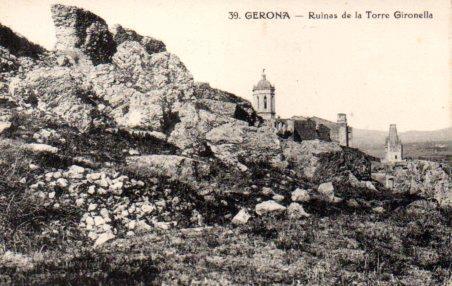 POSTAL PV02984: Ruinas de la Torre Gironella en Gerona