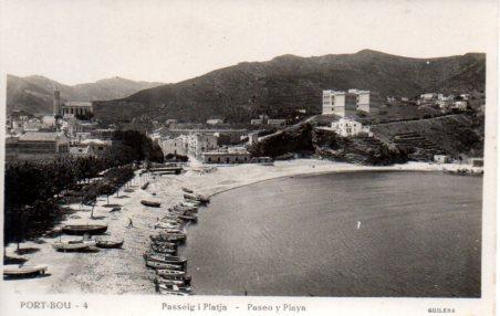 POSTAL PV02958: Paseo y playa de Port Bou