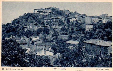 POSTAL PV03056: Vista general Deya, Mallorca