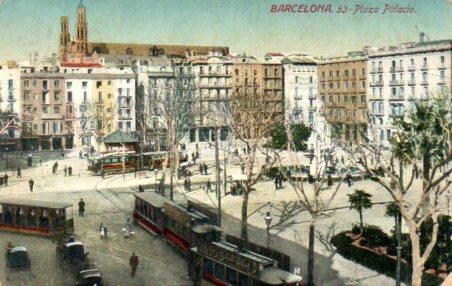POSTAL PV03015: Plaza Palacio en Barcelona