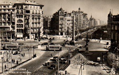 POSTAL PV03016: Plaza de la Victoria en Barcelona