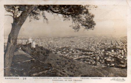 POSTAL PV03020: Vista panoramica de Barcelona desde el Tibidabo