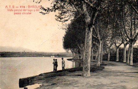 POSTAL PV03027: Bañolas vista parcial del lago y paseo circular