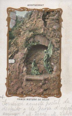 POSTAL PV03329: Escultura Primer misterio de dolor, Montserrat