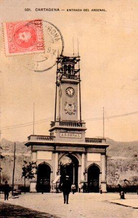 POSTAL PV03309: Entrada del Arsenal de Cartagena