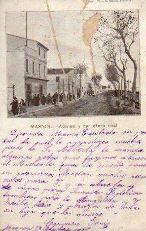 POSTAL PV03321: Ateneo y carretera real en Masnou