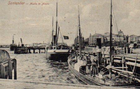 POSTAL PV03385: Muelle de Maura en Santander