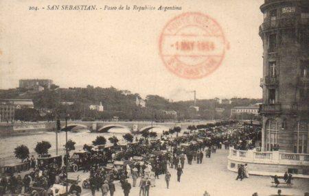 POSTAL PV03387: Paseo de la Republica Argentina en San Sebastian