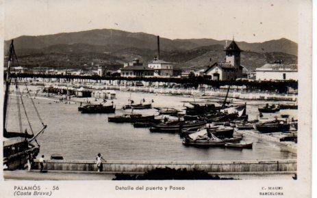 POSTAL PV03358: Detalle del puerto y Paseo de Palamos