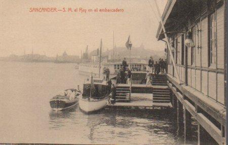 POSTAL PV03379: S. M el Rey en el embarcadero de Santander