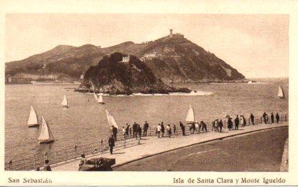 POSTAL PV03216: Isla de Santa Clara y Monte Igueldo, San Sebastian