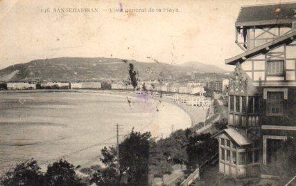 POSTAL PV03217: Vista general de la playa de San Sebastian