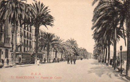POSTAL PV03218: Paseo de Colon, Barcelona