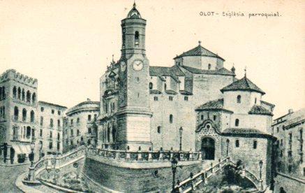 POSTAL PV03225: Esglesia parroquial a Olot