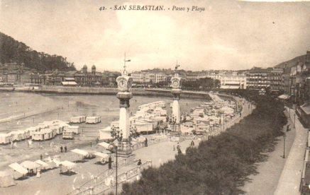 POSTAL PV03236: Detalle paseo y playa de San Sebastian