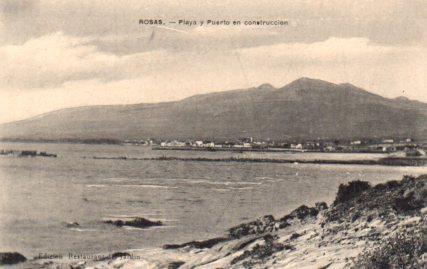 POSTAL PV03211: Playa y Puerto en construccion en Rosas