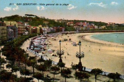 POSTAL PV03191: San Sebastian vista general de la playa