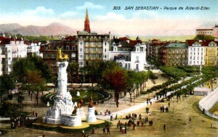 POSTAL PV03194: Parque de Alderdi-Eder en San Sebastian