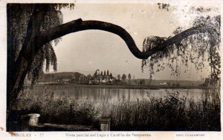 POSTAL PV03281: Vista parcial Lago y Castillo de Porqueras, Bañolas